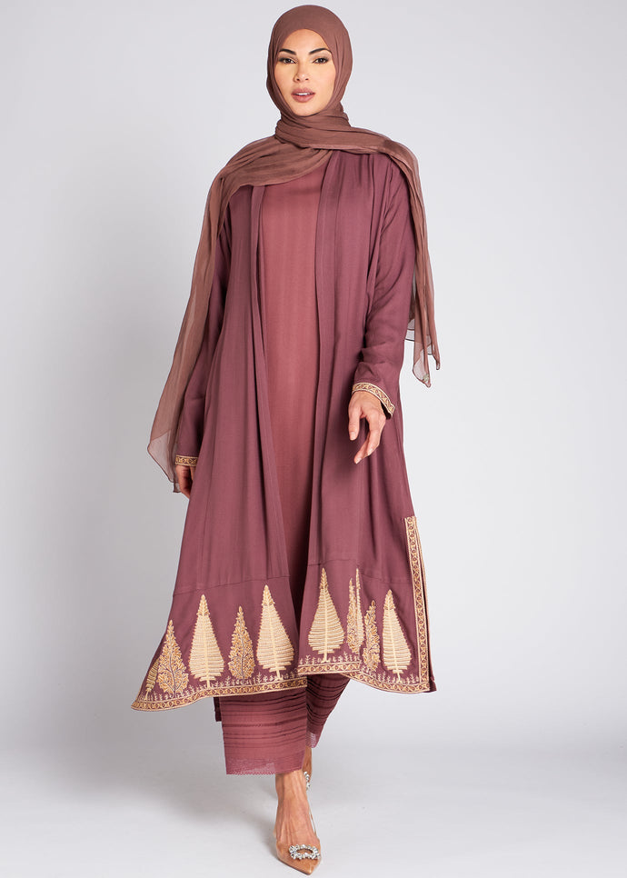 Qasida Kimono Damask Rose | Kimonos | Aab Modest Wear