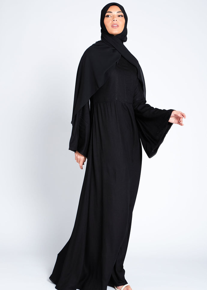 Crochet Lace Maxi Black | Maxi Dresses | Aab Modest Wear