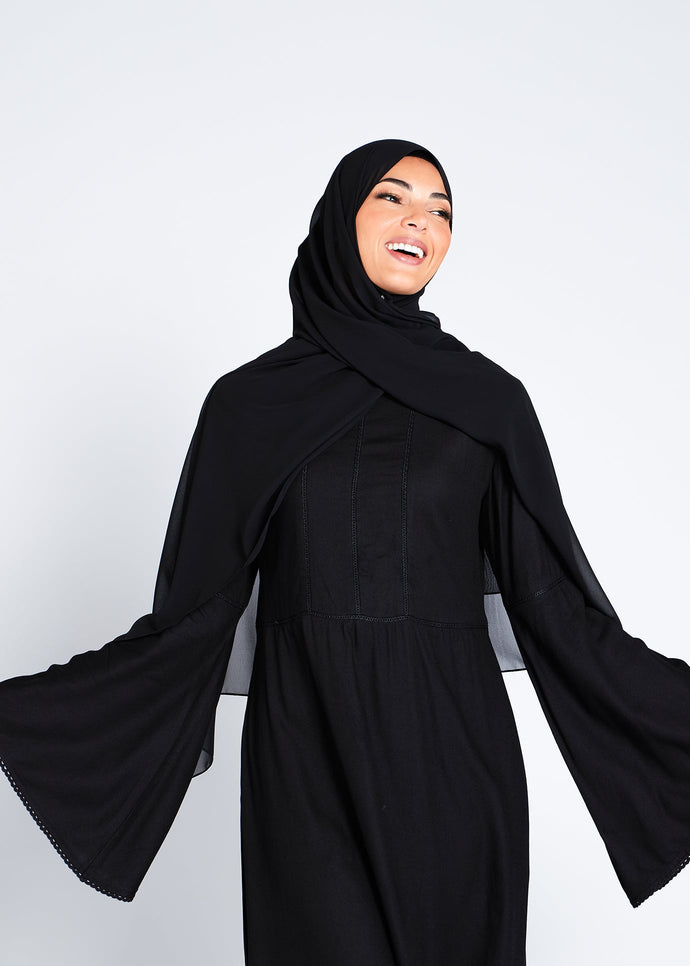 Crochet Lace Maxi Black | Maxi Dresses | Aab Modest Wear