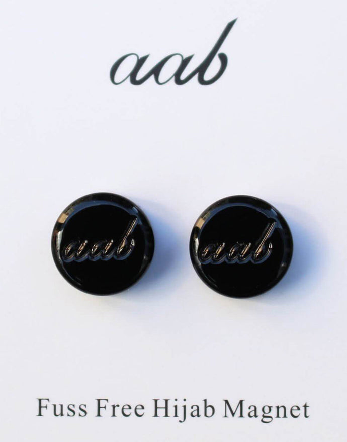 Gloss Black Hijab Magnet - Twin Pack