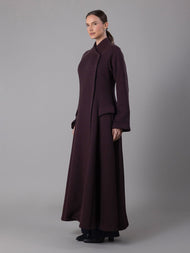 Sienna Asymmetric Coat Chocolate Plum