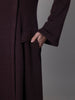 Sienna Asymmetric Coat Chocolate Plum