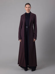 Meadow Longline Coat Chocolate Plum