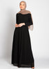 Black Pleat Maxi Dress