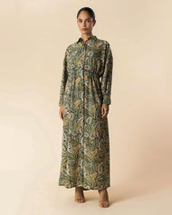 Green Paisley Maxi