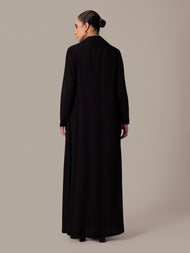 Two Piece Suit Abaya Black