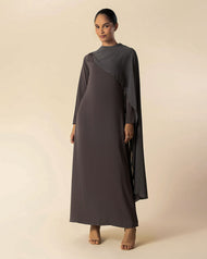 Grey Drape Maxi