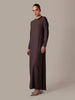 Side Button Abaya Charcoal