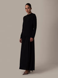 Black Textured Abaya