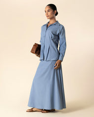 Skirt & Top Co-Ord Light Denim