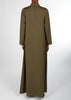 Turtle Neck Pleat Abaya Olive | Abayas | Aab Modest Wear