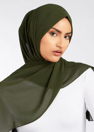 Khaki Crepe Hijab