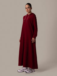 Hoody Abaya Burgundy