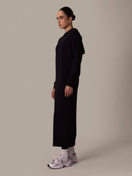 Hooded Midi Black