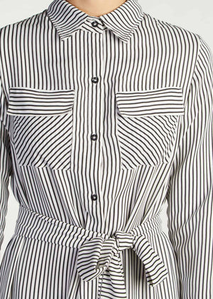 Mono Stripes Maxi Dress