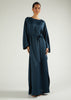 Loose Fit Abaya Charcoal Green