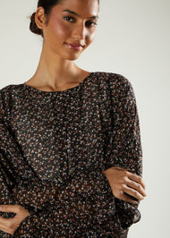 Black Floral Prayer Abaya & Hijab