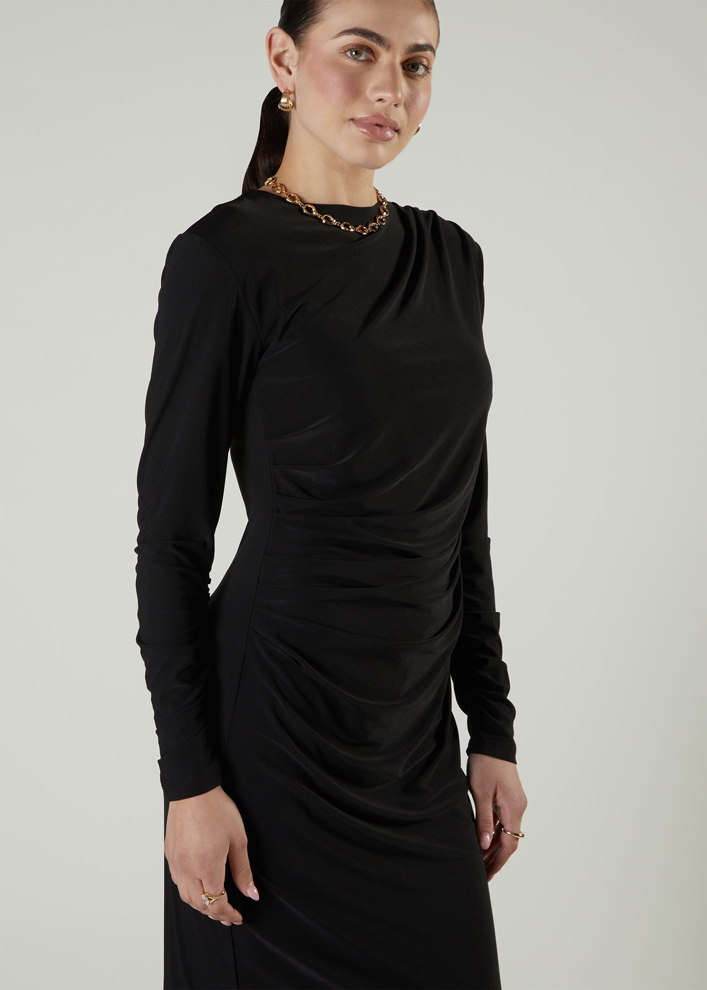 anya maxi dress black ANYA MAXI SLIP DRESS IN BLACK