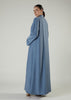 Two Piece Open Abaya Denim
