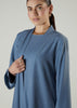 Two Piece Open Abaya Denim