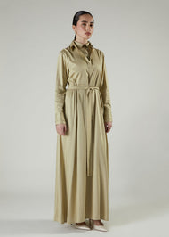 Double Collar Maxi Pewter