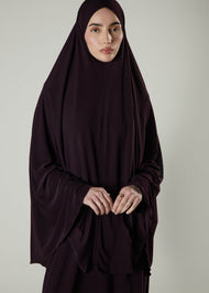 Prayer Abaya Set Plum