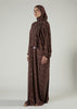 Printed Prayer Abaya Beige Flower
