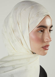 White Rose Cotton Hijab