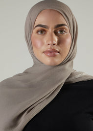 Beige Chiffon Silk Hijab
