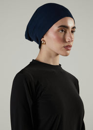 Tube Cap Navy Hijab Cap