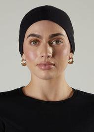 Tube Cap Black Hijab Cap