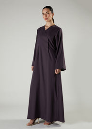 Plum Wrap Abaya