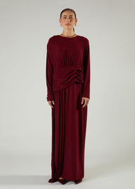 Alaia Maxi Burgundy