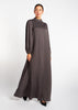 Balloon Sleeve Abaya Charcoal