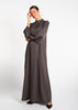 Balloon Sleeve Abaya Charcoal