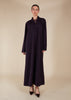 Blazer Neck Abaya Plum