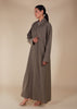 Blazer Neck Abaya Quartz