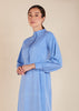 Mandarin Neck Maxi Blue