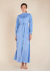 Mandarin Neck Maxi Blue