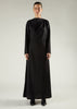 Cowl Neck Abaya Black