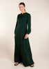 Crinkle Abaya Dark Green