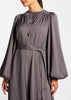 Crinkle Open Abaya Charcoal