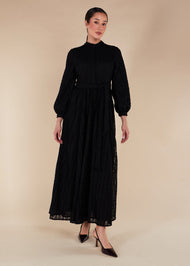 Crochet Lace Maxi Black