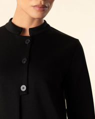 Cropped Jacket Co-Ord Set Black