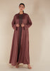 Dusty Pink Open Abaya