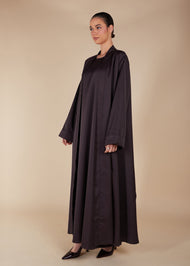 Open Seam Abaya Set Mauve