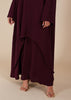 Layered Abaya Plum