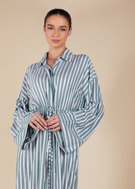 Bold Sage Drawstring Maxi