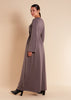 Side Wrap Abaya Grey