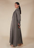 Open Seam Abaya Set Quartz